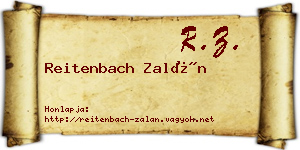 Reitenbach Zalán névjegykártya